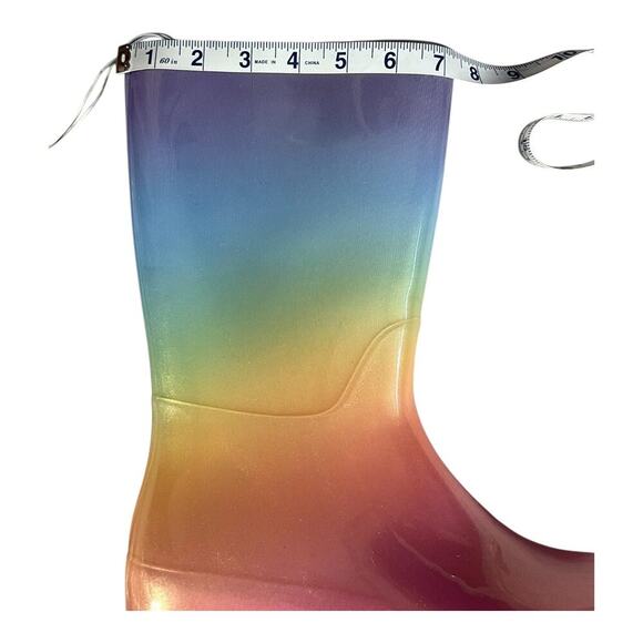 New Without Tag Cat & Jack Rainbow Rain Boot Cece Style Size 5 Big Kids - Picture 11 of 12
